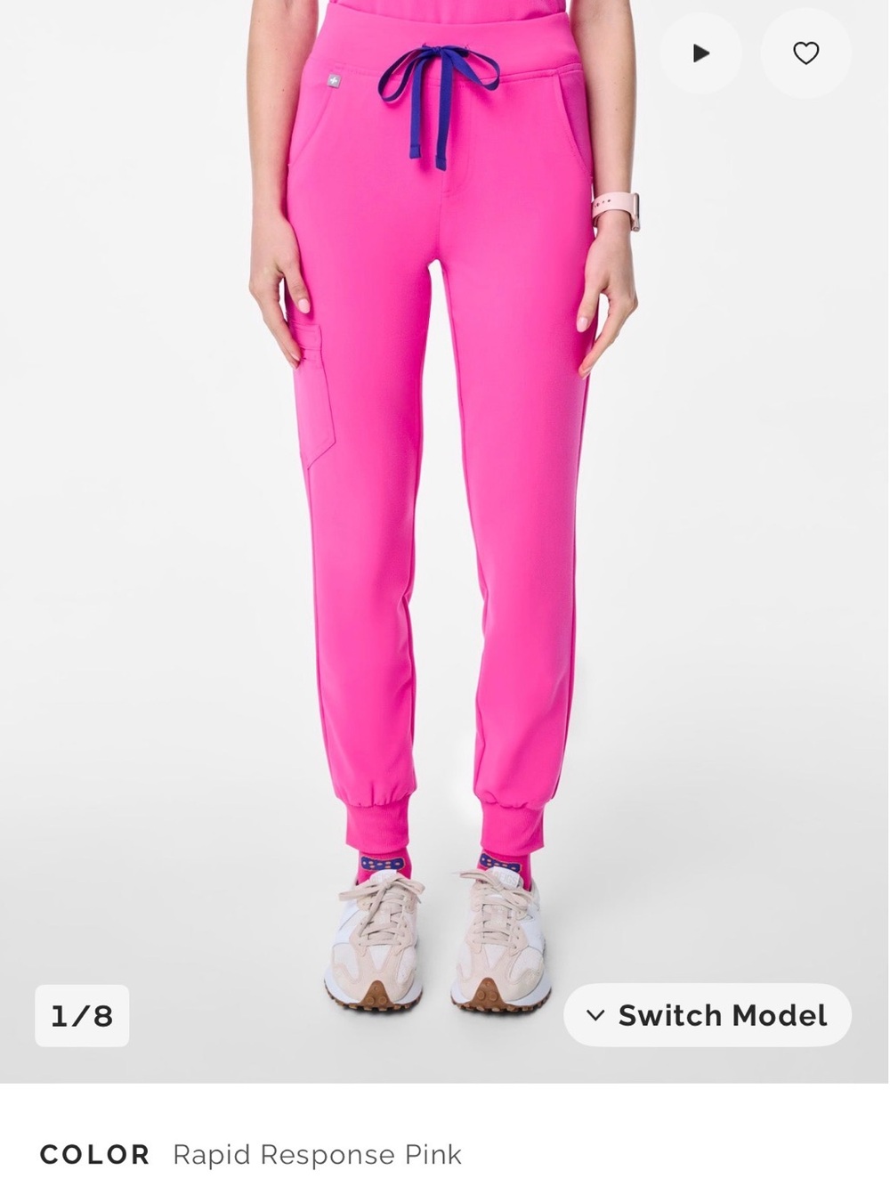 Figs Rapid response pink Zamora Jogger Pants (B1)
